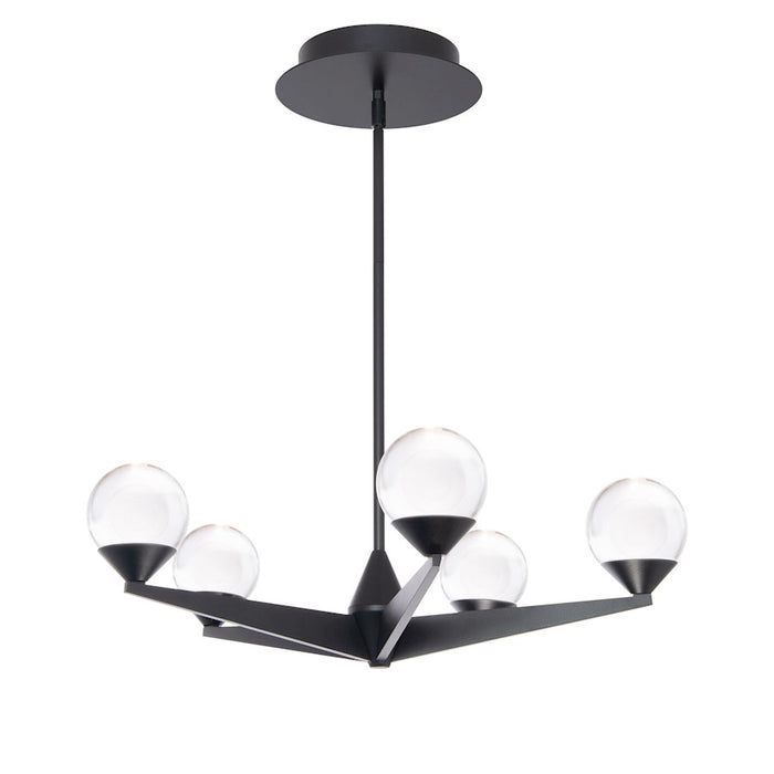 Modern Forms Double Bubble 23" LED 5 Light Chandelier/3000K, Black