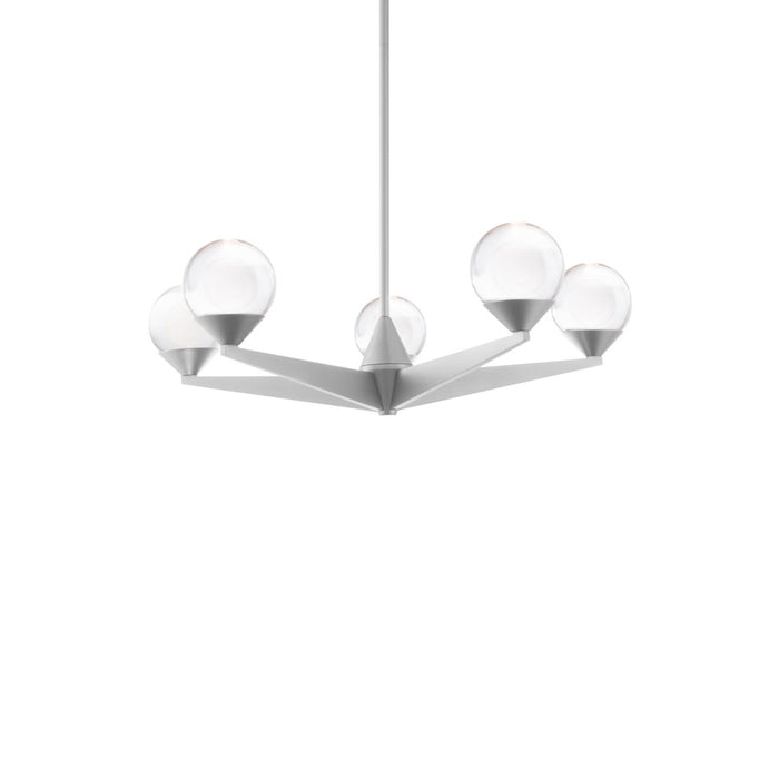 Modern Forms Double Bubble 23" LED 5Lt Chandelier/3000K, Nickel - PD-82024-SN