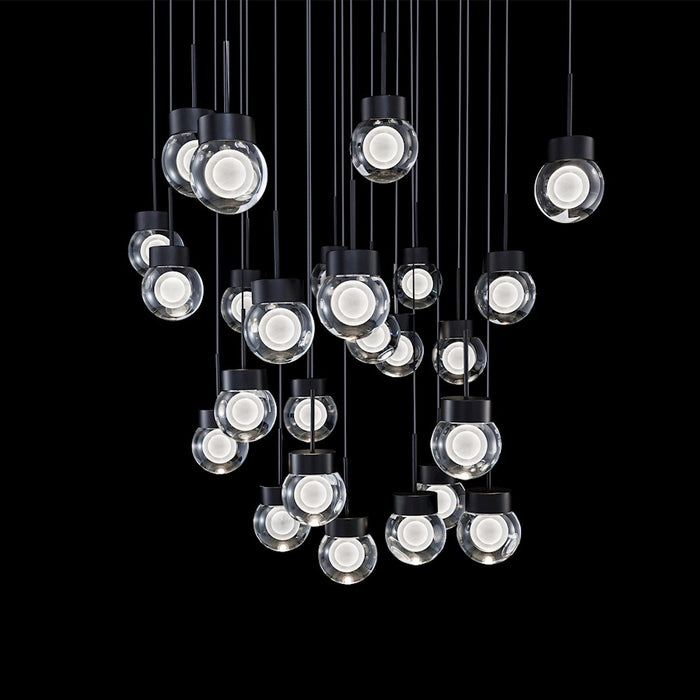 Modern Forms Double Bubble 25Lt 28.8" LED SQ Pendant/3000K, Black