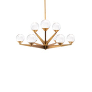 Modern Forms Double Bubble 27" LED 9Lt Chandelier/3000K, Brass - PD-82027-AB