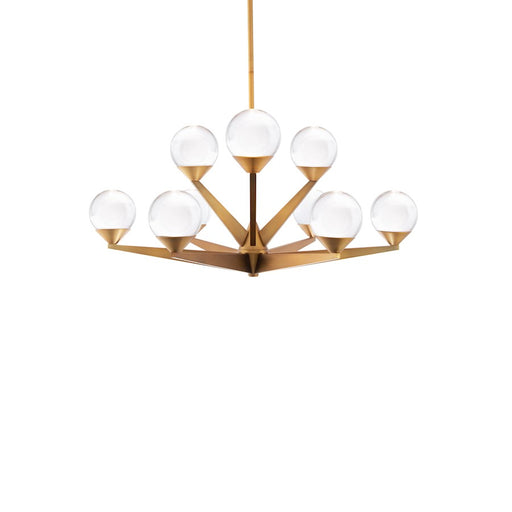 Modern Forms Double Bubble 27" LED 9Lt Chandelier/3000K, Brass - PD-82027-AB