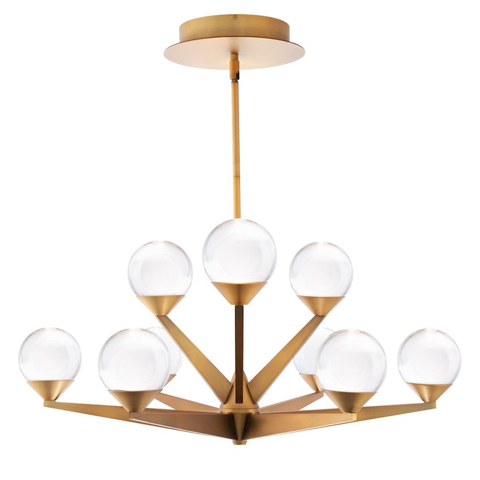 Modern Forms Double Bubble 27" LED 9Lt Chandelier/3000K, Brass