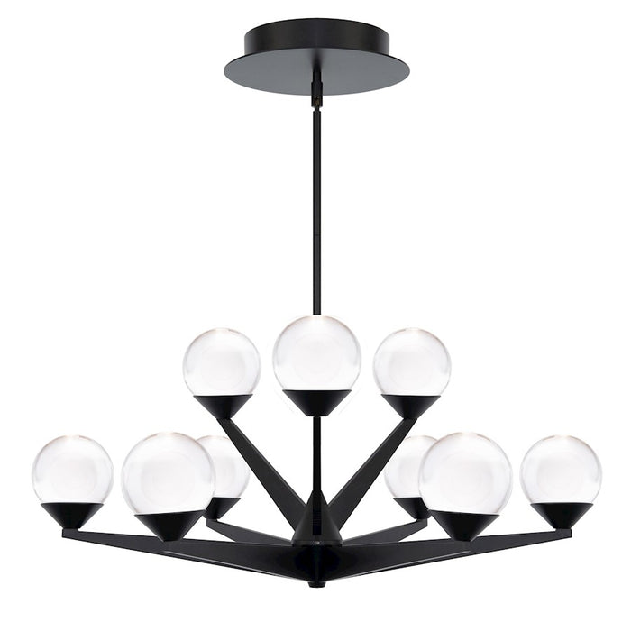 Modern Forms Double Bubble 27" LED 9 Light Chandelier/3000K, Black