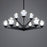 Modern Forms Double Bubble 27" LED 9 Light Chandelier/3000K, Black