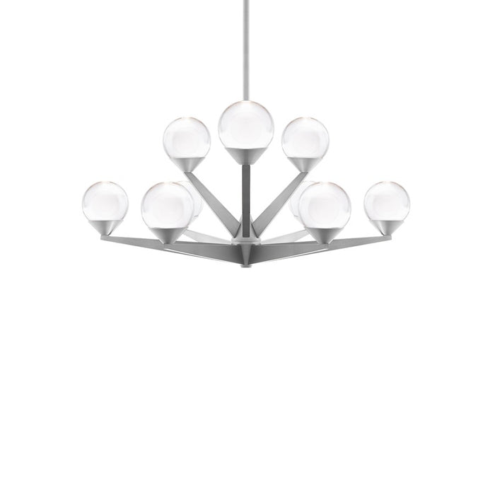 Modern Forms Double Bubble 27" LED 9Lt Chandelier/3000K, Nickel - PD-82027-SN