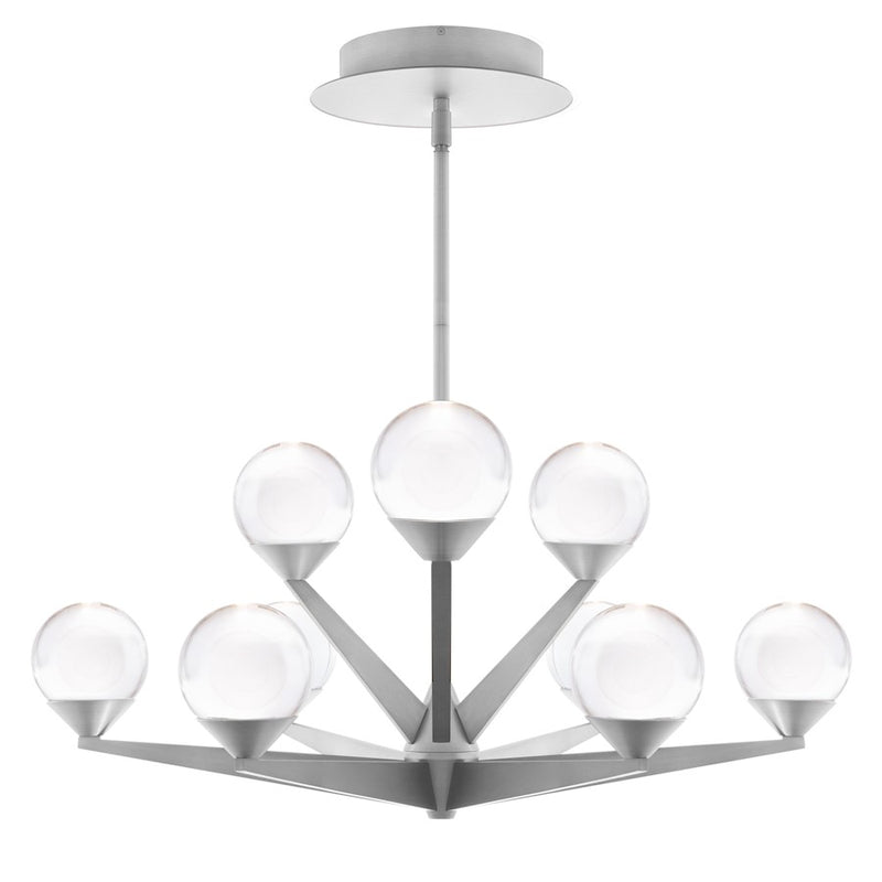 Modern Forms Double Bubble 27" LED 9Lt Chandelier/3000K, Nickel