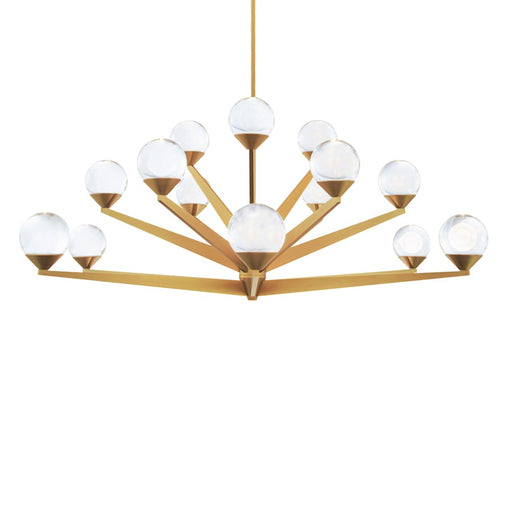 Modern Forms Double Bubble 37" LED 15Lt Chandelier/3000K, Brass - PD-82042-AB