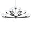 Modern Forms Double Bubble 37" LED 15Lt Chandelier/3000K, Black - PD-82042-BK