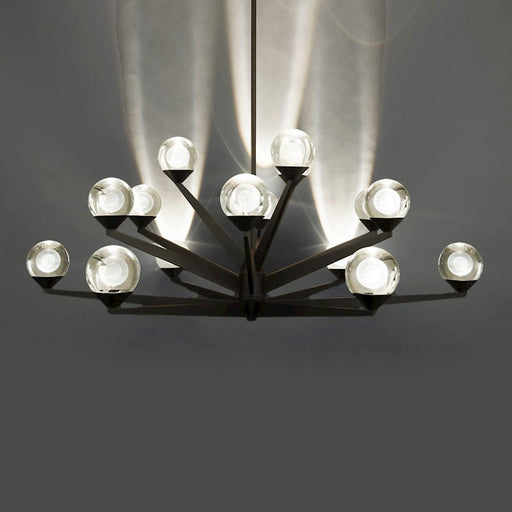 Modern Forms Double Bubble 37" LED 15Lt Chandelier/3000K, Black