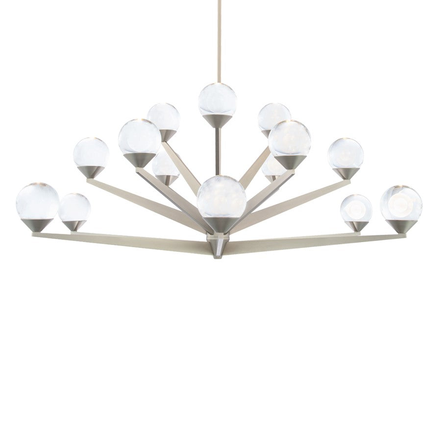 Modern Forms Double Bubble 37" LED 15Lt Chandelier/3000K, Nickel - PD-82042-SN