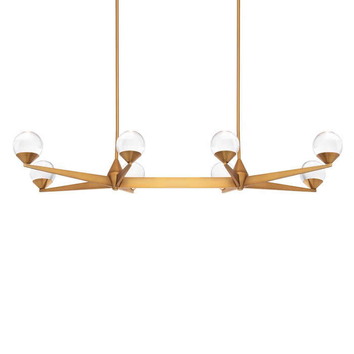 Modern Forms Double Bubble 44" LED 8Lt Linear Chandelier/3000K, BS - PD-82044-AB