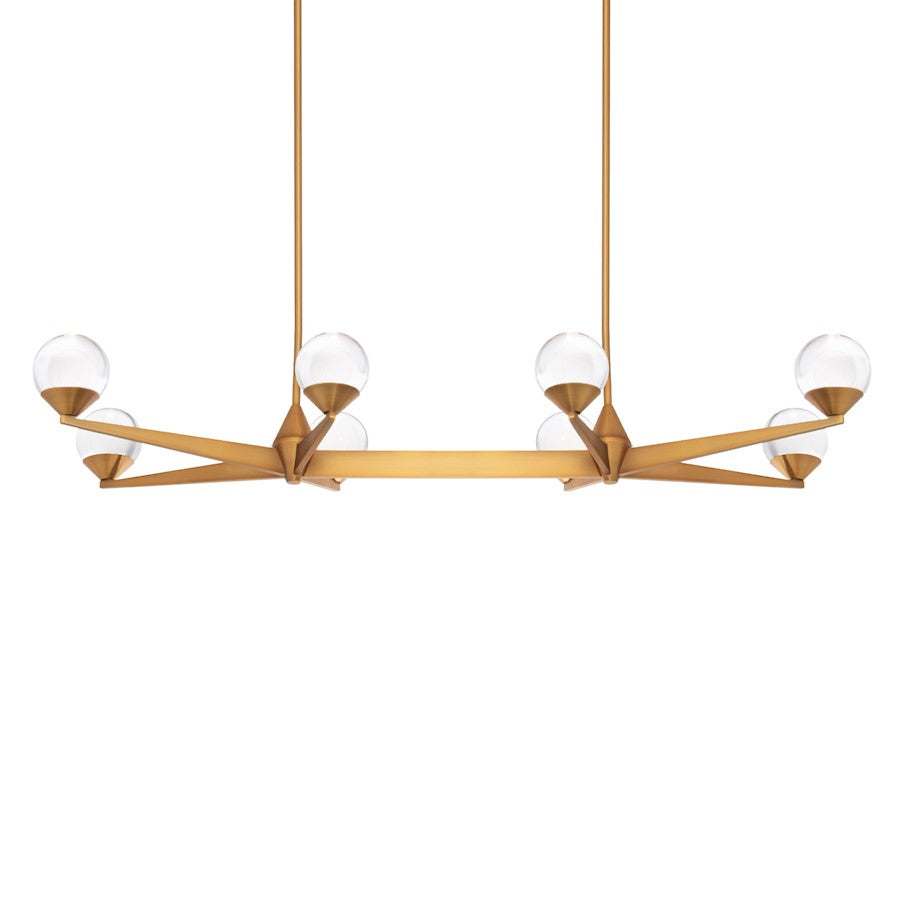 Modern Forms Double Bubble 44" LED 8Lt Linear Chandelier/3000K, BS - PD-82044-AB