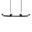 Modern Forms Double Bubble 44" LED 8Lt Linear Chandelier/3000K, BK - PD-82044-BK