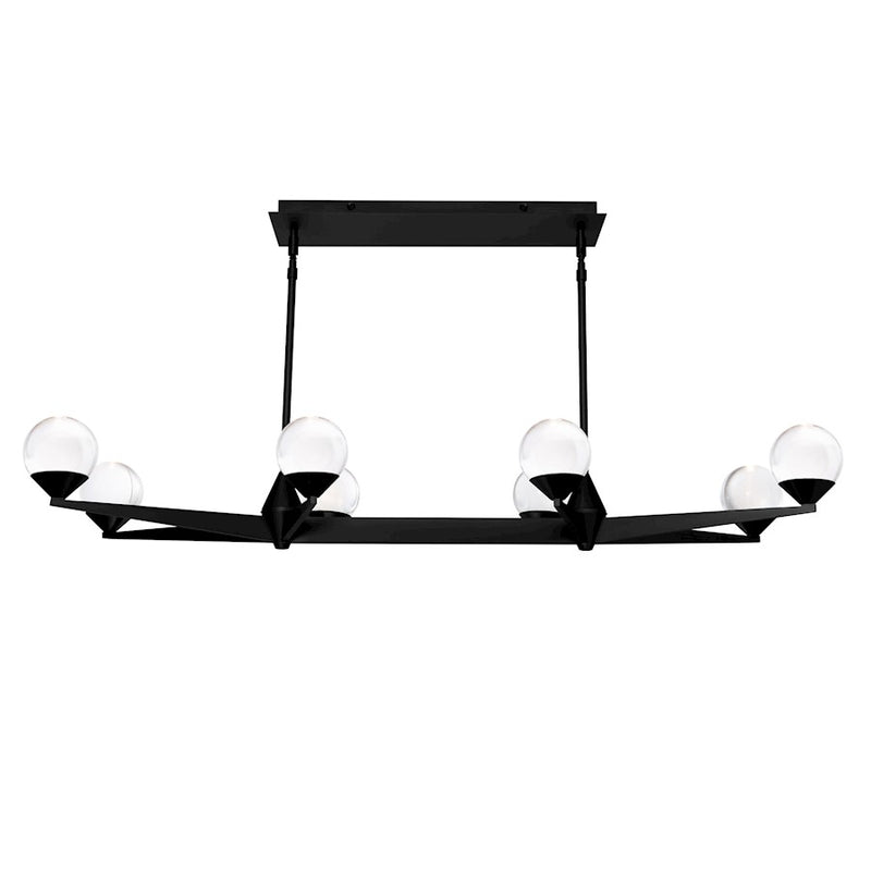 Modern Forms Double Bubble 44" LED 8Lt Linear Chandelier/3000K, BK