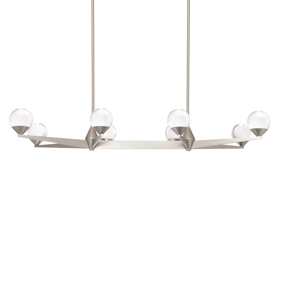 Modern Forms Double Bubble 44" LED 8Lt Linear Chandelier/3000K, NK - PD-82044-SN