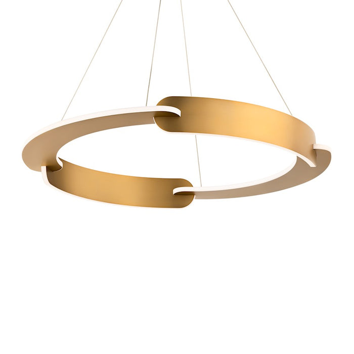 Modern Forms Ilios 4Lt 32" LED Round Pendant/3000K, Brass - PD-86332-AB