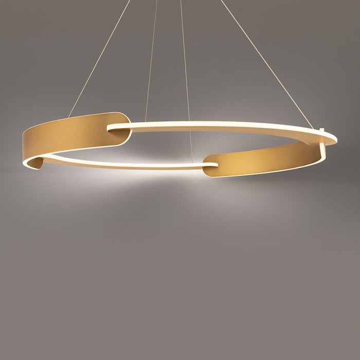 Modern Forms Ilios 4Lt 32" LED Round Pendant/3000K, Brass