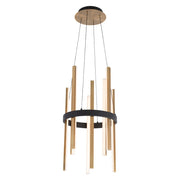 Modern Forms Harmonix 1Lt 14" Pendant/3000K, Black Brass - PD-87914-BK-AB