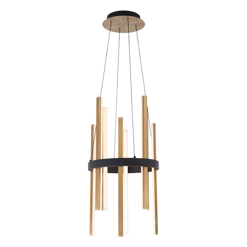 Modern Forms Harmonix 1Lt 14" Pendant/3000K, Black Brass
