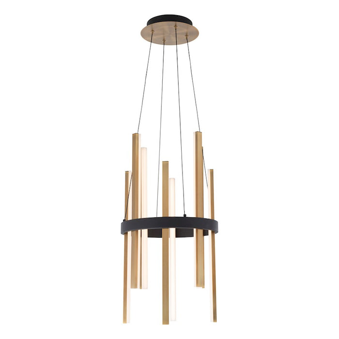 Modern Forms Harmonix 1Lt 14" Pendant/3000K, Black Brass