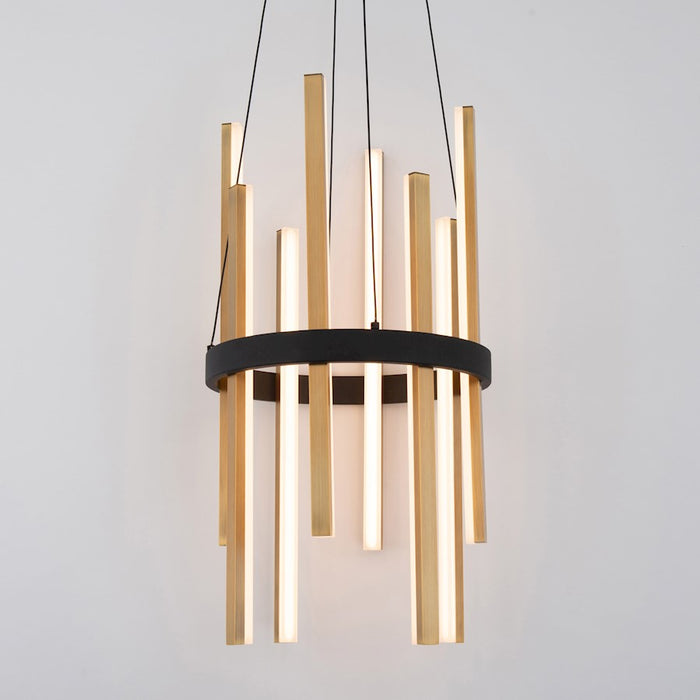 Modern Forms Harmonix 1Lt 14" Pendant/3000K, Black Brass