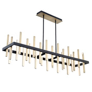 Modern Forms Harmonix 1Lt 56" Linear Pendant/3000K, Black Brass - PD-87956-BK-AB