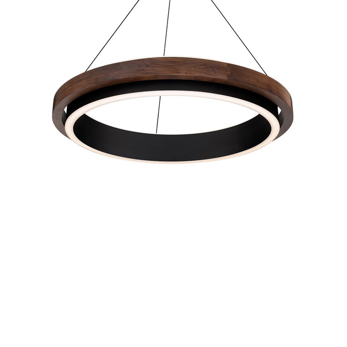 Modern Forms Delaney 29" LED Pendant, Black/Dark Walnut/Frosted