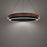 Modern Forms Delaney 29" LED Pendant, Black/Dark Walnut/Frosted