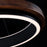 Modern Forms Delaney 29" LED Pendant, Black/Dark Walnut/Frosted