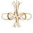 Modern Forms Fleur De Lis 6Lt 56" LED Pendant, Aged Brass/White - PD-90556-AB