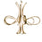 Modern Forms Fleur De Lis 6Lt 56" LED Pendant, Aged Brass/White