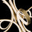Modern Forms Fleur De Lis 6Lt 56" LED Pendant, Aged Brass/White