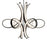 Modern Forms Fleur De Lis 6Lt 56" LED Pendant, Black/White - PD-90556-BK