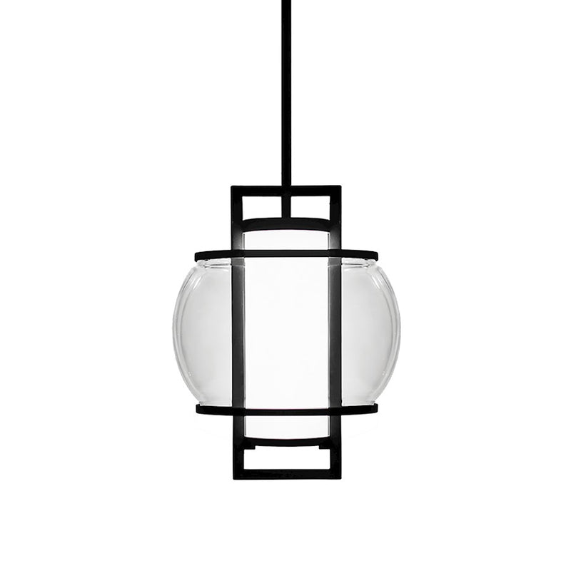 Modern Forms Lucid 1 Light LED Outdoor Pendant/3000K, Black - PD-W74615-BK