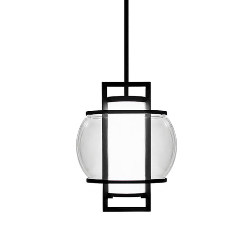 Modern Forms Lucid 1 Light LED Outdoor Pendant/3000K, Black - PD-W74615-BK