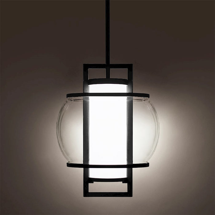 Modern Forms Lucid 1 Light LED Outdoor Pendant/3000K, Black