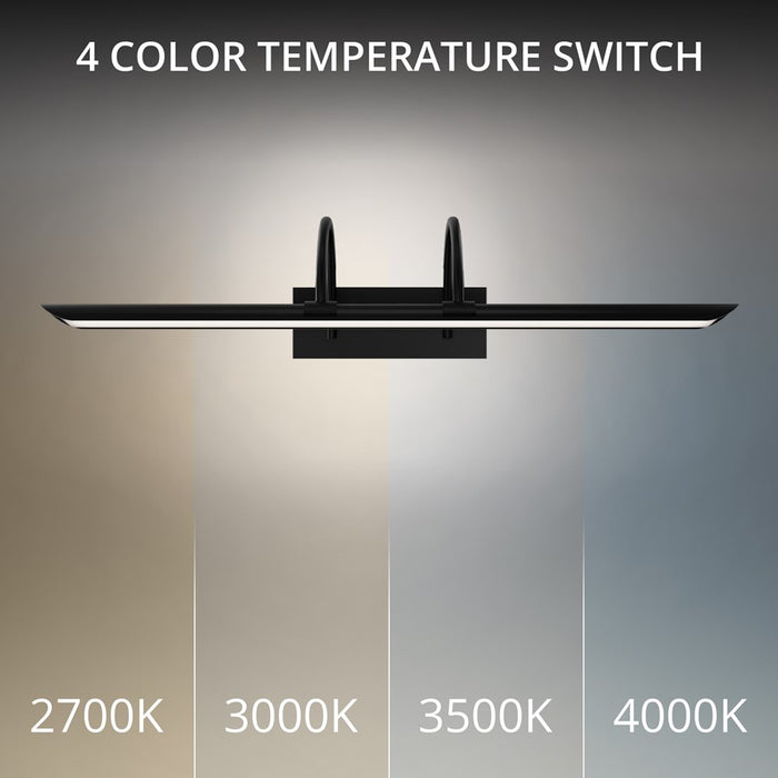 Modern Forms Ansel 1Lt 24" LED Picture Light, 2700K, Black