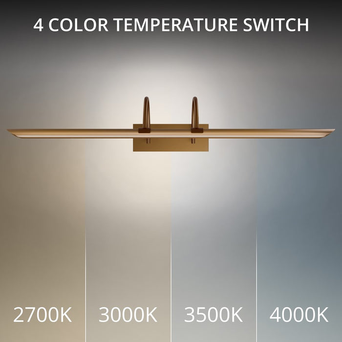 Modern Forms Ansel 1Lt 30" LED Picture Light, 3000K, Aged Brass