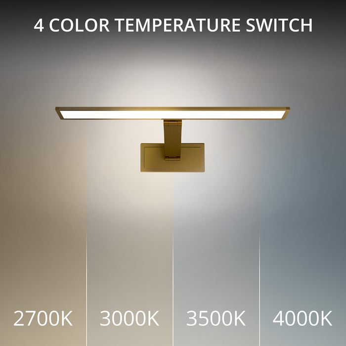 Modern Forms Diver 1Lt 18" LED Picture Light, 3500K, Aged Brass
