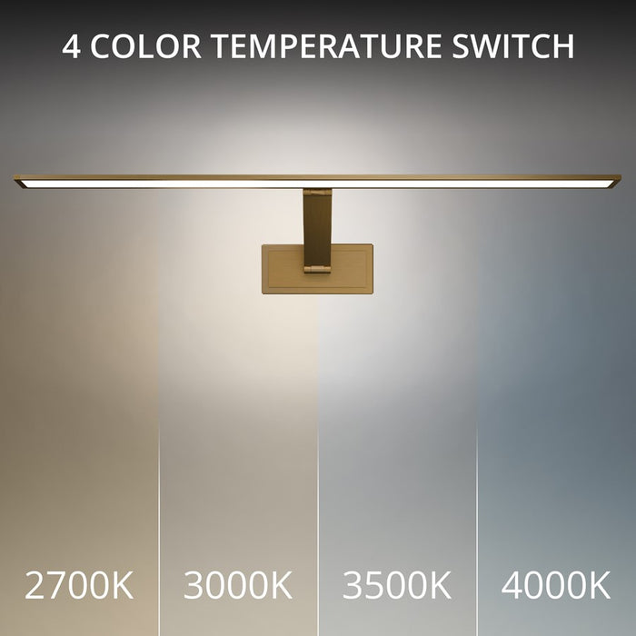 Modern Forms Diver 1Lt 30" LED Picture Light, 3500K, Aged Brass