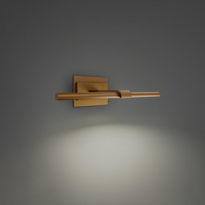 Modern Forms Inlet 1Lt 18" LED Picture Light, 2700K, Aged Brass