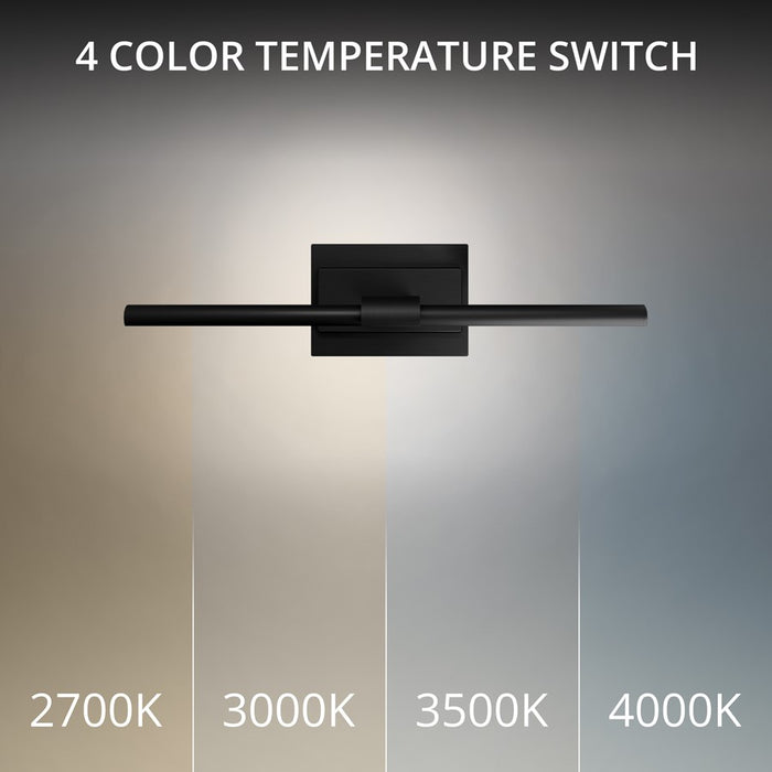 Modern Forms Inlet 1Lt 18" LED Picture Light, 2700K, Black