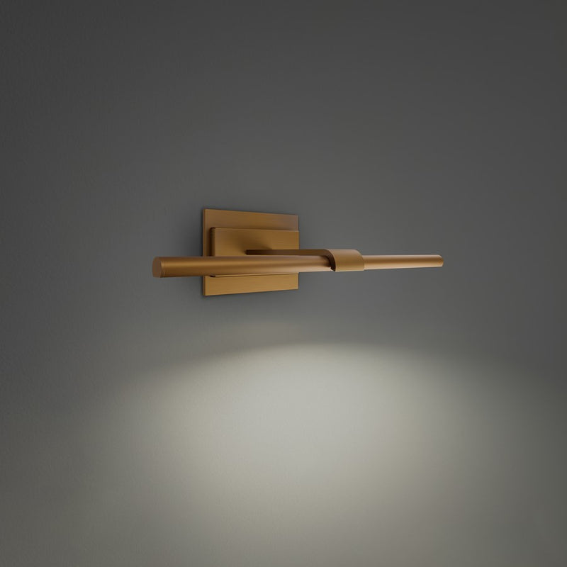 Modern Forms Inlet 1Lt 18" LED Picture Light, 4000K, Aged Brass