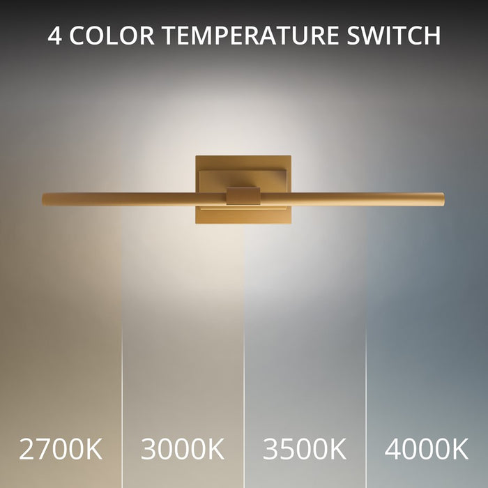 Modern Forms Inlet 1Lt 24" LED Picture Light, 4000K, Aged Brass
