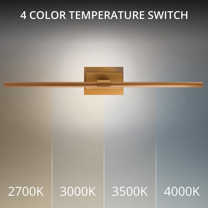 Modern Forms Inlet 1Lt 30" LED Picture Light, 4000K, Aged Brass