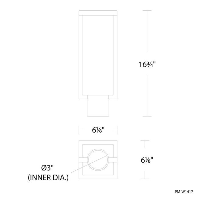 Modern Forms Ledge 16.8" LED Outdoor Post Light, 2700K, Aluminum/White