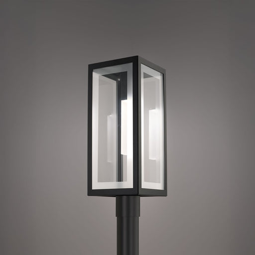 Modern Forms Cambridge 21" LED Outdoor Post Light, Black/Clear
