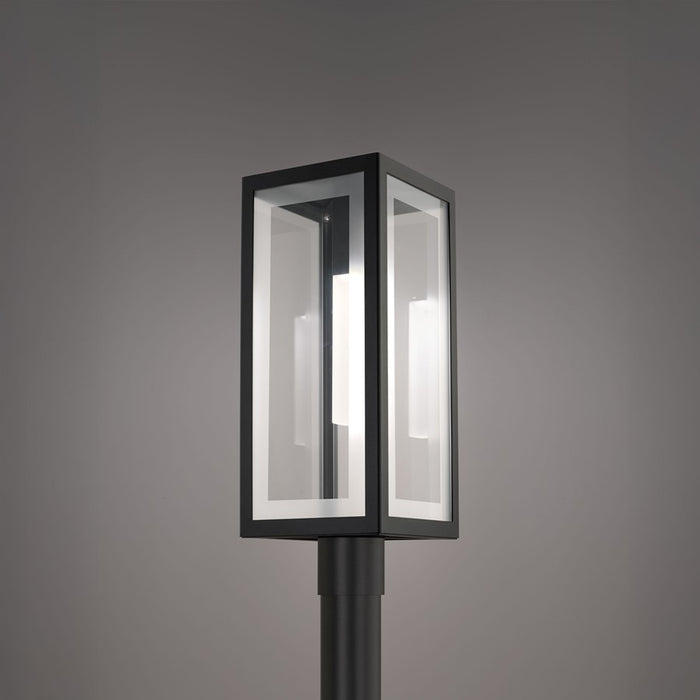 Modern Forms Cambridge 21" LED Outdoor Post Light, Black/Clear