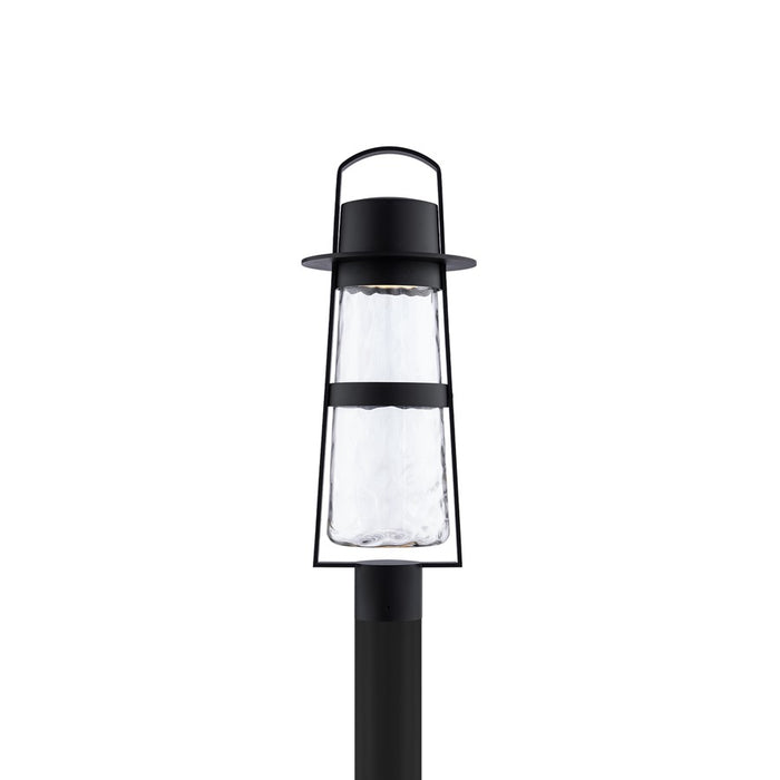 Modern Forms Balthus 23.4" LED Outdoor Post Light, Black/Clear