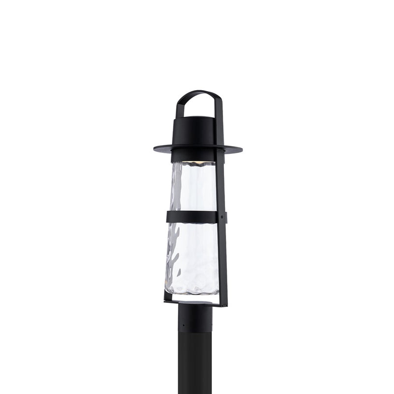 Modern Forms Balthus 23.4" LED Outdoor Post Light, Black/Clear